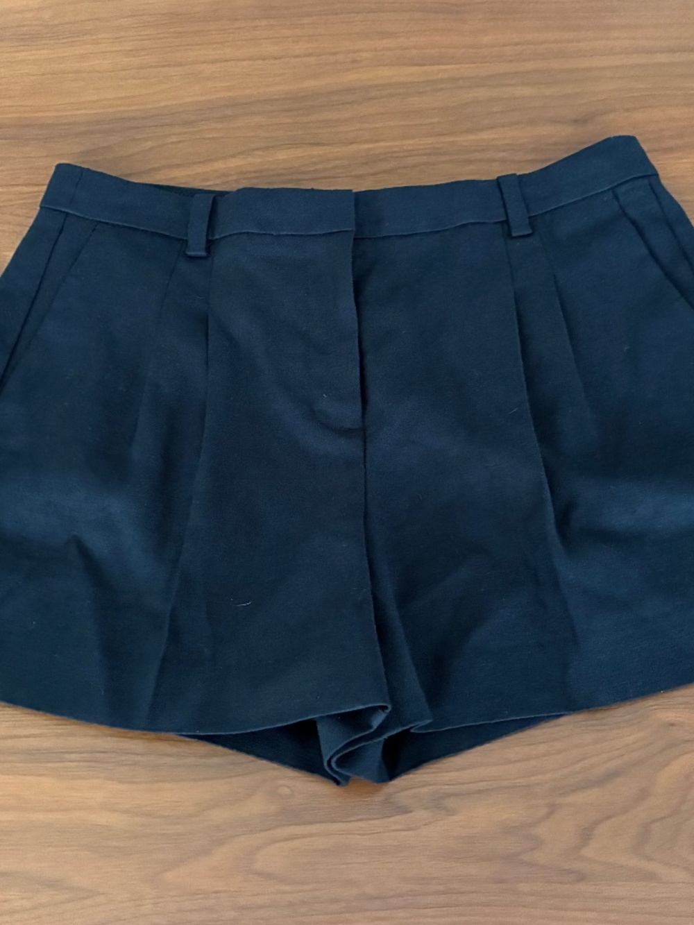 J.Crew Black Linen Pleated Shorts Size 8